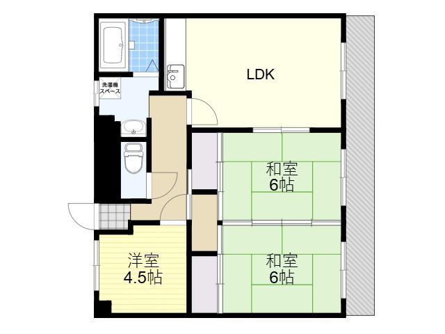 VIVA小山(3LDK/9階)の間取り写真