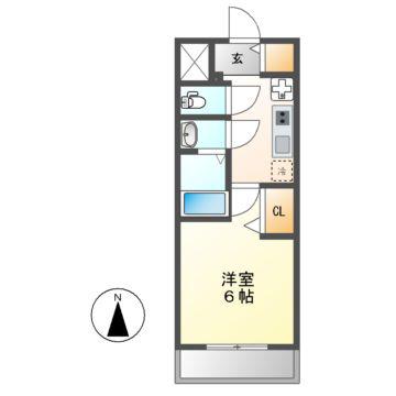 メイクスアート上前津VI(1K/11階)の間取り写真