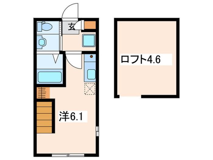 BAUHAUS横浜南太田(ワンルーム/2階)の間取り写真