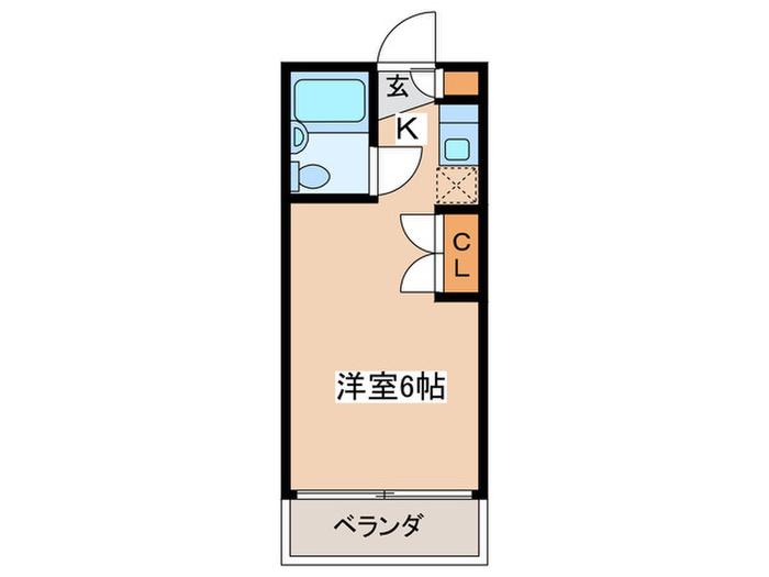 BLD55(1K/2階)の間取り写真