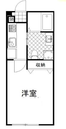 STORIA院内(1K/2階)の間取り写真