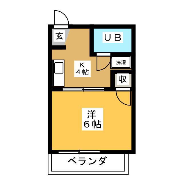 メゾン大西E(1K/2階)の間取り写真