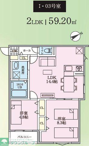 カームグレイスI(2LDK/3階)の間取り写真