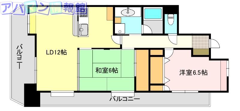 Dクラディア新潟駅前(2LDK/13階)の間取り写真