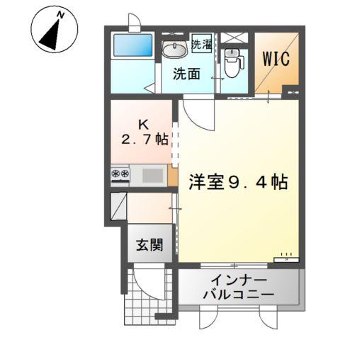 クレール(1K/1階)の間取り写真