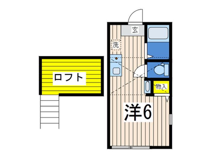 GOLD LAGOON六浦南(ワンルーム/1階)の間取り写真