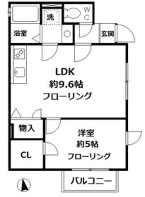 ロンド荻窪(1LDK/1階)の間取り写真