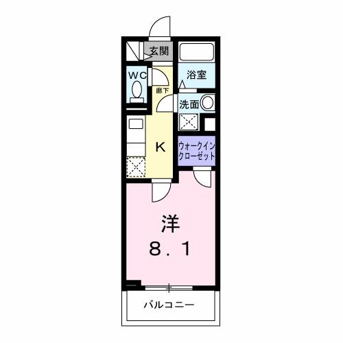ヒカルサ神戸王塚台2(1K/3階)の間取り写真