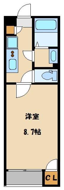 クレイノファミーユ東大宮(1K/1階)の間取り写真