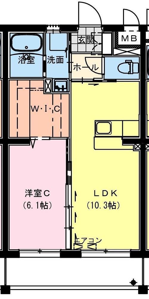 恒久南Tマンション(1LDK/3階)の間取り写真