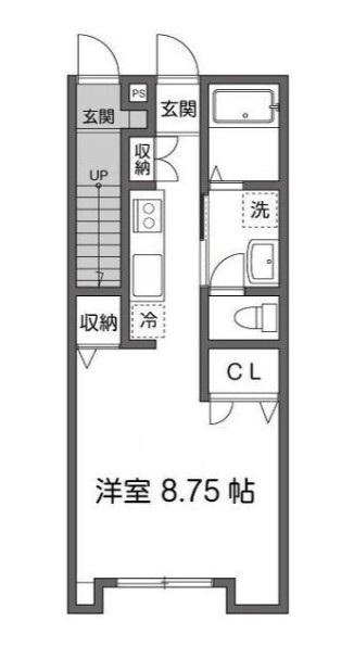 コモド フォレスタ(ワンルーム/1階)の間取り写真