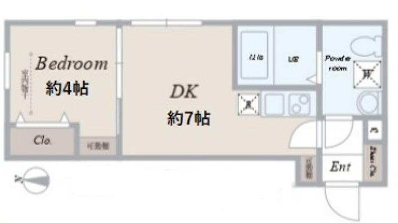 クリアル住吉(1DK/5階)の間取り写真