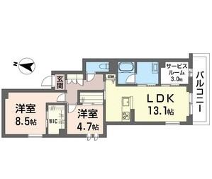 エスフォート(2SLDK/2階)の間取り写真