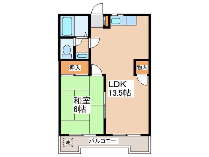 ハイムビアンカ(1LDK/1階)の間取り写真