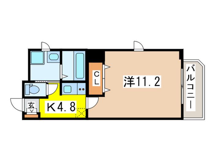 LIBERTESKYTREE ウエスト(1K/7階)の間取り写真