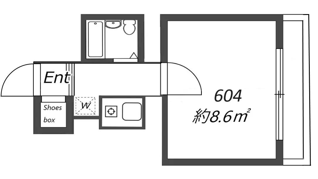 バローレ住之江(ワンルーム/6階)の間取り写真