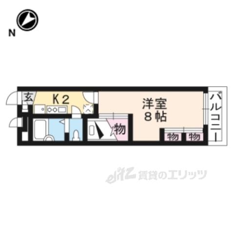 レオパレスアラン(1K/1階)の間取り写真