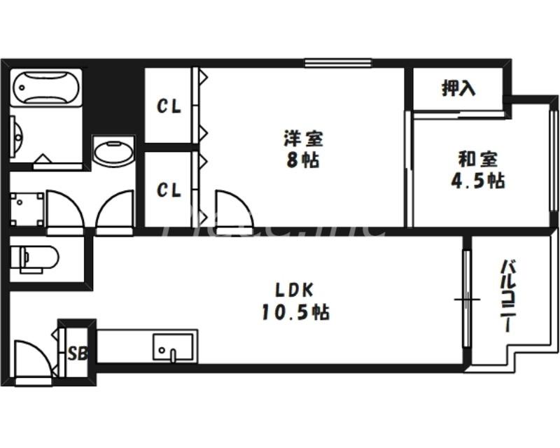 メゾンド・ノブレ(2LDK/7階)の間取り写真