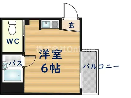 ハイツ菱屋(ワンルーム/1階)の間取り写真