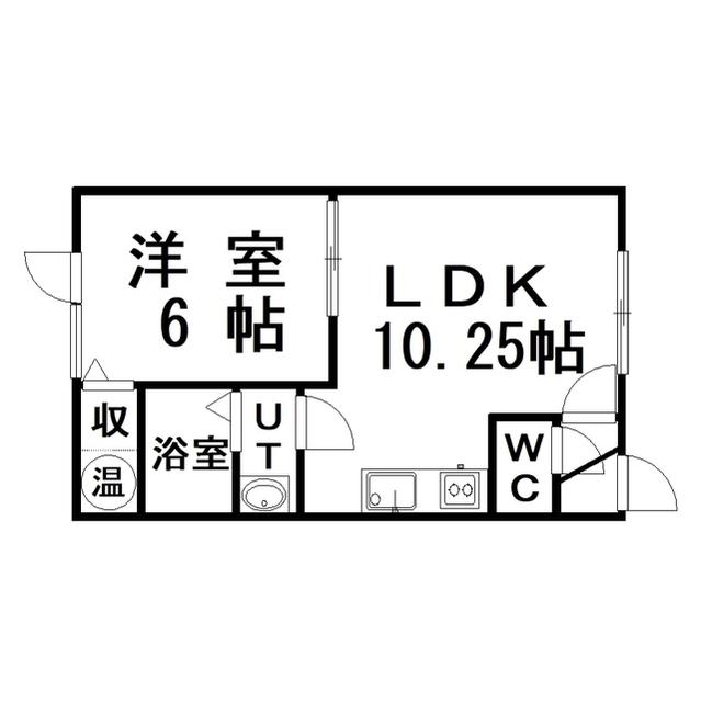 ラ・フィーヌ愛国(1LDK/1階)の間取り写真