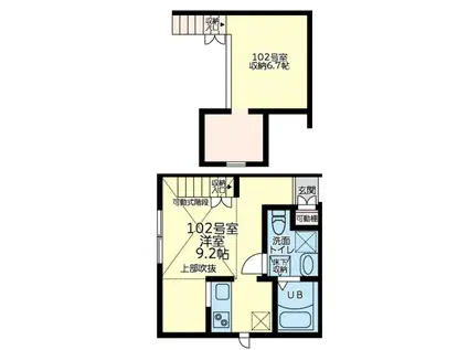 プリマルーチェ久里浜(1K/1階)の間取り写真