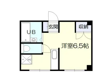 ハイツユニバーシティ(1K/3階)の間取り写真