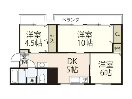 マサカネ栄町ビル(3DK/3階)の間取り写真
