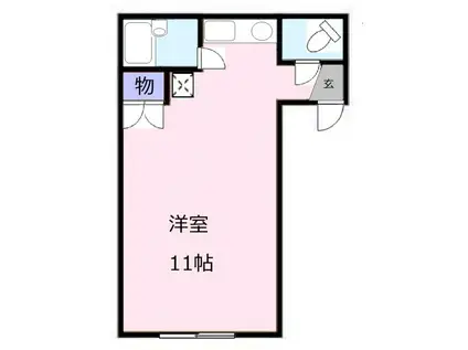 コーポ桜(ワンルーム/2階)の間取り写真