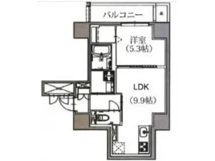 レジデンス王子山田屋(1LDK/7階)の間取り写真