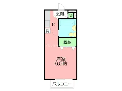 アルテミスTOKAI(ワンルーム/2階)の間取り写真