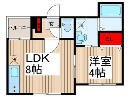 新井一丁目(1LDK/1階)の間取り写真