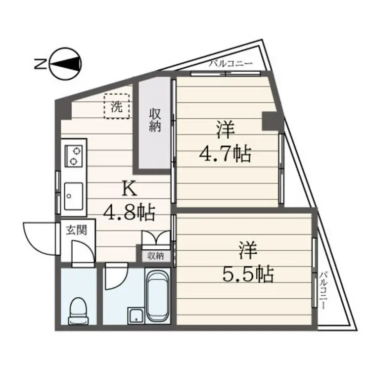 エクセラン成城 1階階 間取り