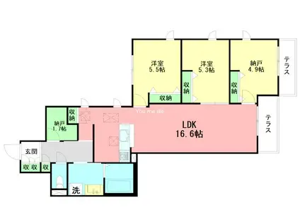 AI・GRANDIR鎌倉(2SLDK/1階)の間取り写真