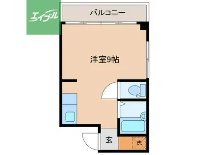 セントラルハイツ酒井(ワンルーム/6階)の間取り写真