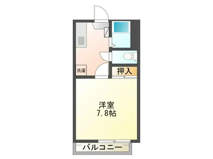 コーポファミール(1K/1階)の間取り写真