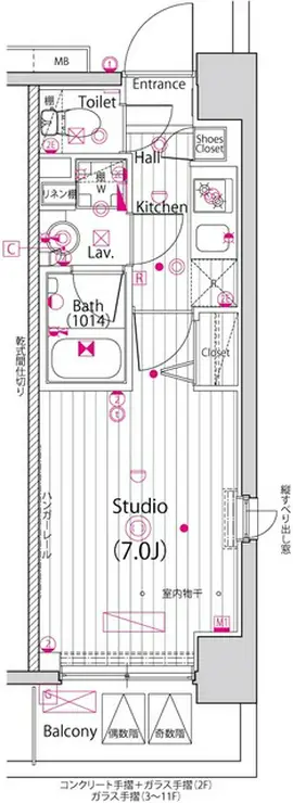 ガーラ・プライム横濱関内 10階階 間取り