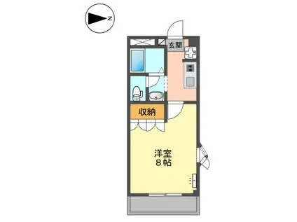コン・ブリオ(1K/2階)の間取り写真