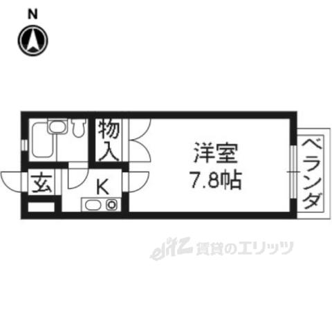 TWIN1(1K/1階)の間取り写真