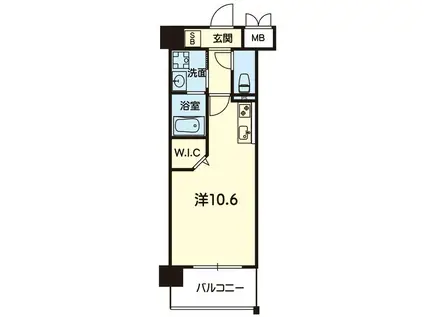 BUFFETT AMB(ワンルーム/5階)の間取り写真