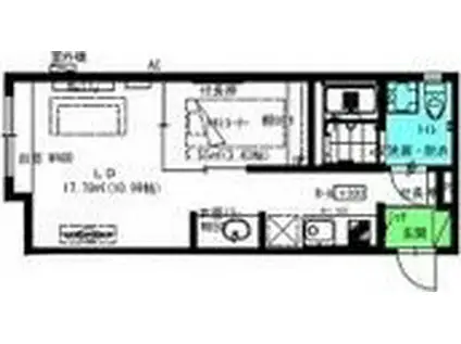 RADIANCE鶴舞(1LDK/1階)の間取り写真