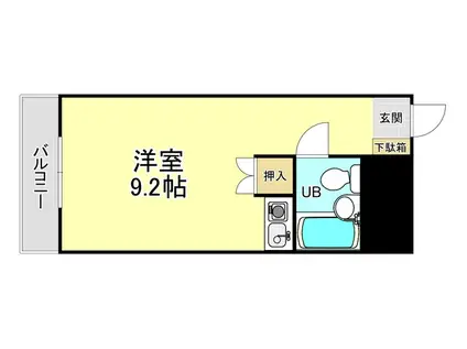 ホワイトパレス黄金(ワンルーム/3階)の間取り写真