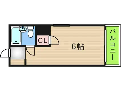 セントラルハイツ(ワンルーム/5階)の間取り写真