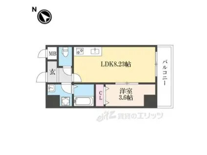 MAISON PREMIER VI(1LDK/8階)の間取り写真