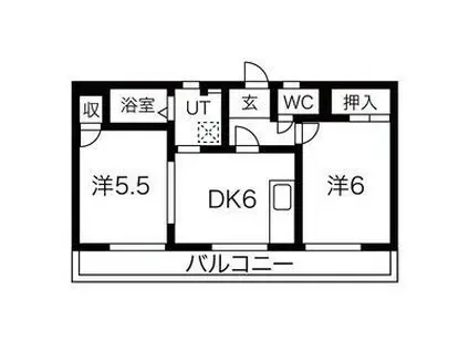 シャルム(2DK/1階)の間取り写真