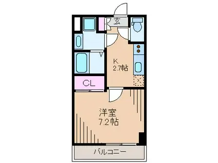 LOCS KIKUNA(1K/1階)の間取り写真