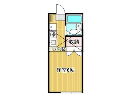 ニドムハイツ関口(1K/2階)の間取り写真