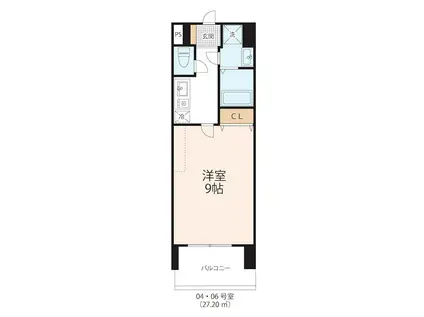 GRAND SOLEIL III(1K/4階)の間取り写真