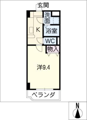 メゾンド・ルミエール(1K/1階)の間取り写真