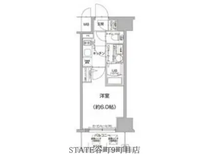 エスリード天王寺ブランシェ(1K/12階)の間取り写真