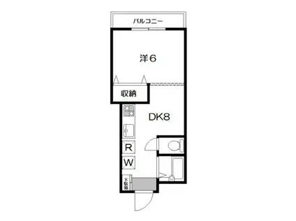 ヴィラジャルディーノ(1DK/2階)の間取り写真
